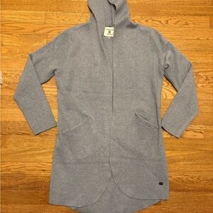 Women's Gray Hooded Cardigan